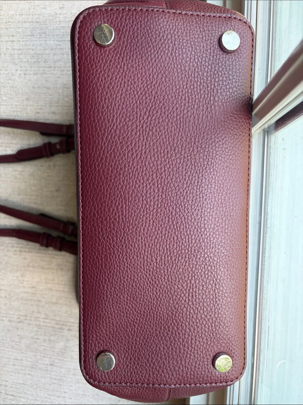 Michael Kors Wine Pebbled Leather Tote